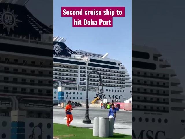 Football fans book their stay in cruise ship. #doha #football #fifa #qatar #qatar #cruiseship