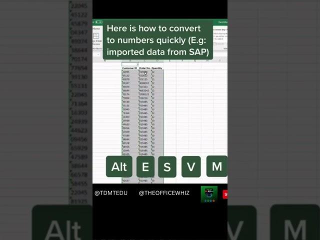 How to convert Text to numbers #excel #exceltips
