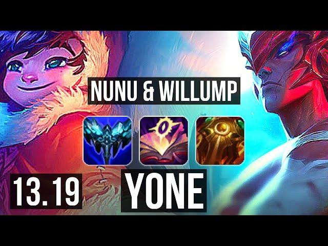 NUNU vs YONE (MID) | Rank 1 Nunu, 20/3/17, 7 solo kills, 1.1M mastery | KR Grandmaster | 13.19