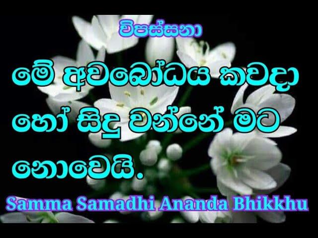 IN SILENCE නිහඬතාවයක දැන් Embilipitiye Ananda Bhikkhu-Sammasamadhi   #deshana #meditation #sinhala