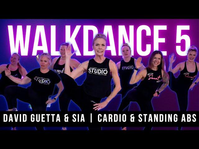 DAVID GUETTA WALK DANCE  CARDIO PARTY WORKOUT WITH 10 MINUTES OF STANDING ABS | WALKING WORKOUT