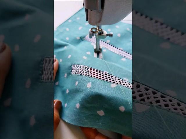 Sewing Tips And Tricks For Joint Lace / Inserted Lace | Joint Lace Kaise Lagaye #Shorts