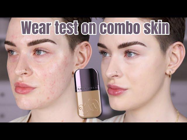 URBAN DECAY FACE BOND FOUNDATION WEAR TEST + REVIEW | Combo + Acne Prone Skin