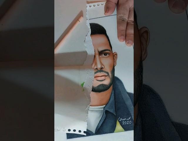 قطعت رسمت محمد رمضان والسبب  #art #drawing #رسم