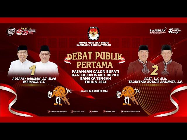 LIVE: DEBAT PUBLIK PERTAMA Calon Bupati dan Wakil Bupati Pilkada Bangka Tengah