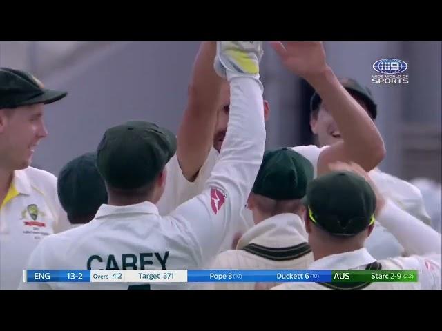 stark bowled Ollie pope   #cricket