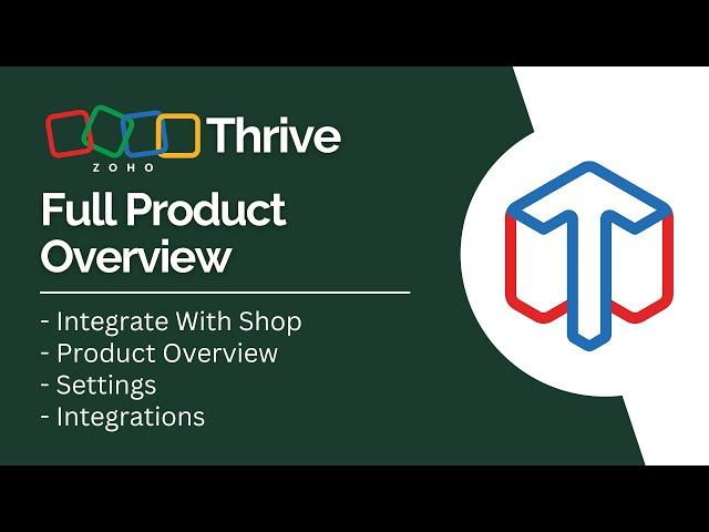 Zoho Thrive Full Product Overview