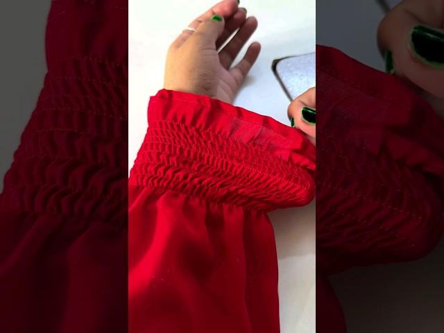 Elastic Sleeves Design With Sewing Tips And Tricks Using Real Asmr Sounds #Shorts