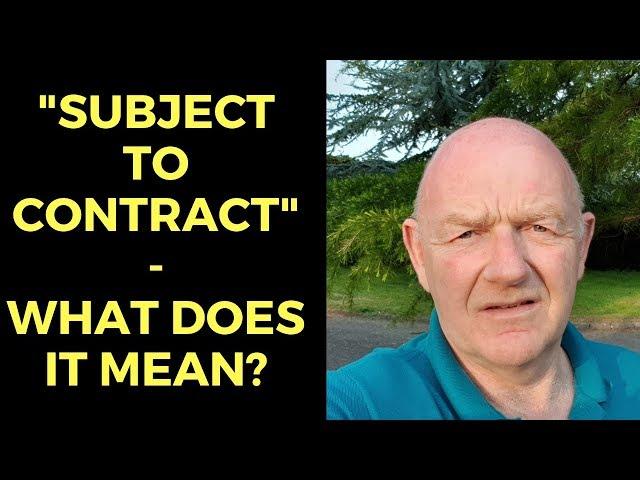 Subject to Contract-What Does This Mean in Legal Correspondence?