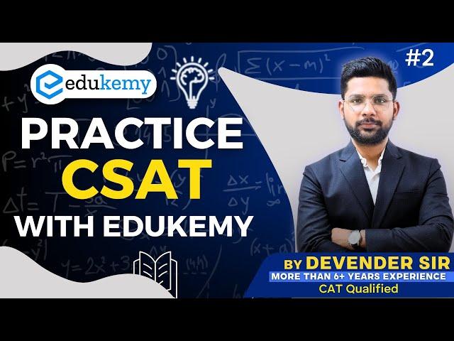 CSAT Success: Master UPSC with Devender Sir’s Expert Tips |  Video 2 | Edukemy  #upsc #csat #ias