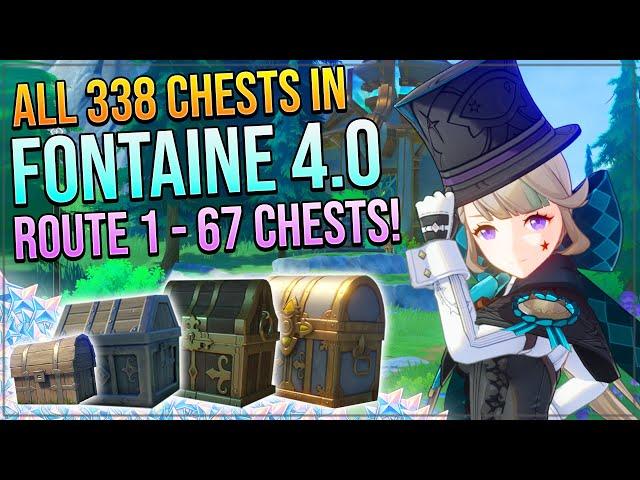 Genshin Impact 4.0 Complete Chest Guide! 338 Chests! Beryl Region! | ROUTE 1 - 67 CHESTS