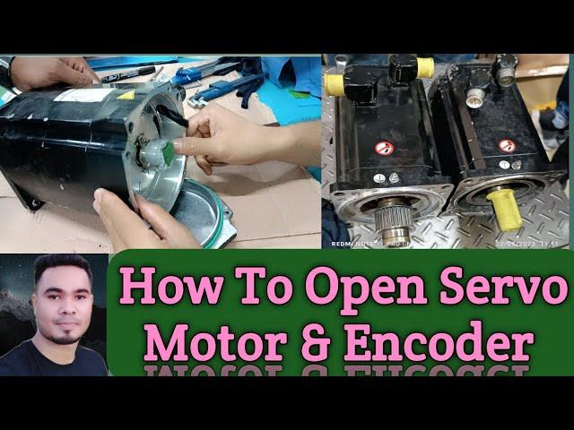 How to open servo motor & Encoder. How to change Servo motor bearing. Servo Motor Repairing Details.