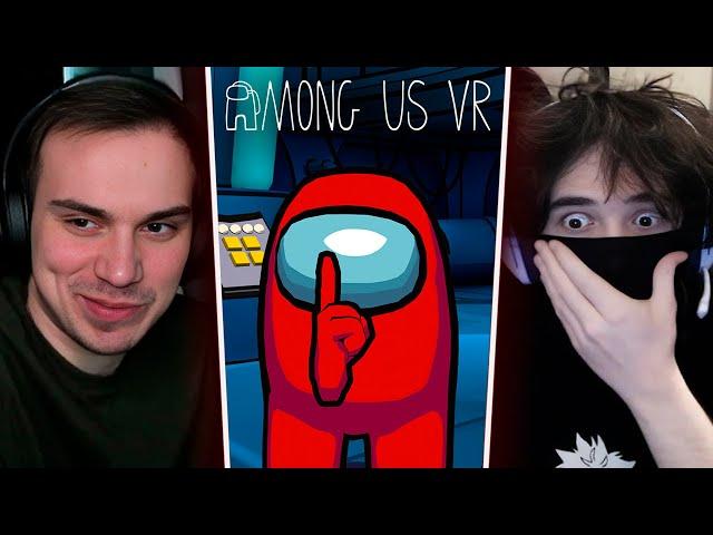 ГЛЕБ ИГРАЕТ в Among Us 3D: VR (Ростик, Лиза, Юра, Танкор, Витя) | Sasavot
