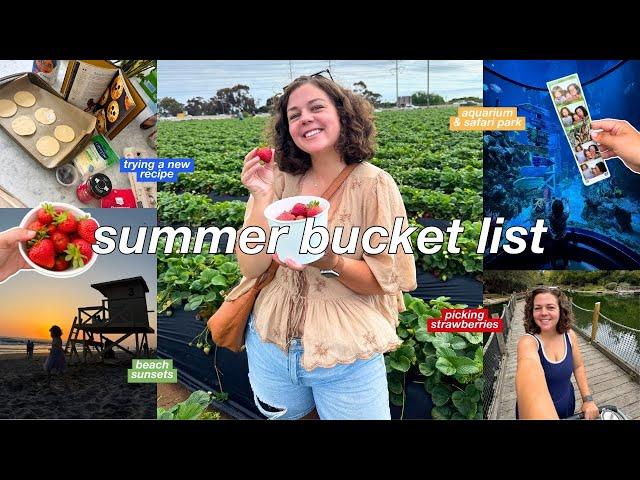 summer bucket list, strawberry picking, + trying a new recipe!