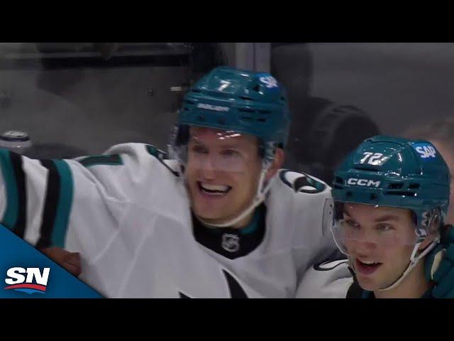 Sharks' Nico Sturm Makes Move Off William Eklund's Feed For Short-Handed Goal