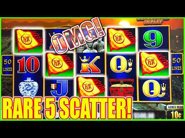 Unbelievable 5 SCATTER Huge Bonus Win on Golden Century Dragon Link Slot Machine!