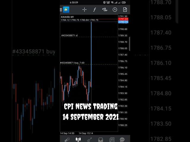 CPI News Trade 100% Profit All Time XAUUSD