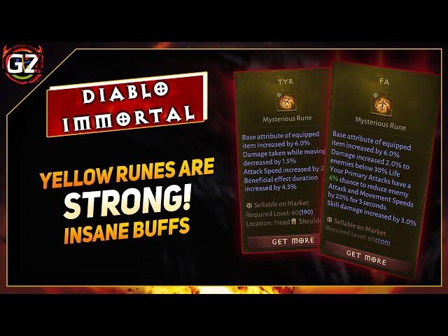 Insanely Strong YELLOW RUNES | Diablo Immortal