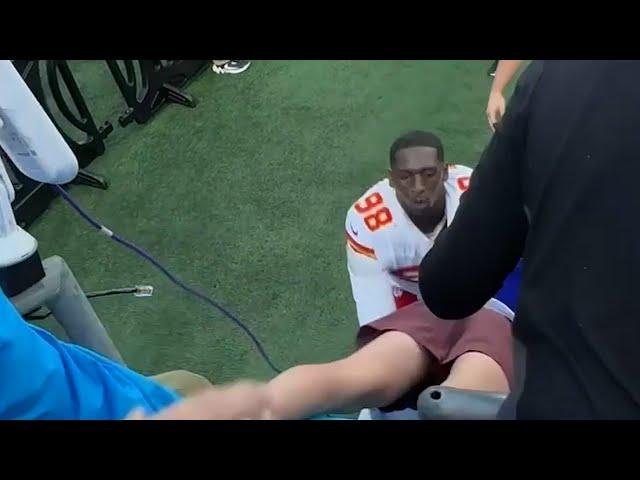 Kansas City Chiefs player catches young fan who fell from stands