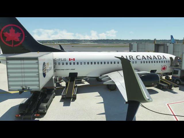 Air Canada's PMDG  Boeing 737 Flight from Washington to Toronto