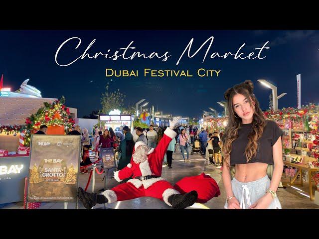 Dubai Festival City Mall Christmas Market at The Bay | Dubai Christmas Walking Tour