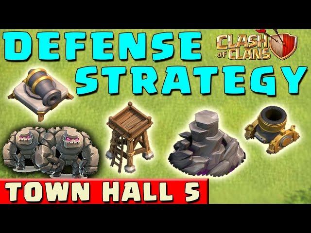 Clash of Clans - BEST DEFENSE STRATEGY - Townhall Level 5 (CoC TH5 Defense Strategies)