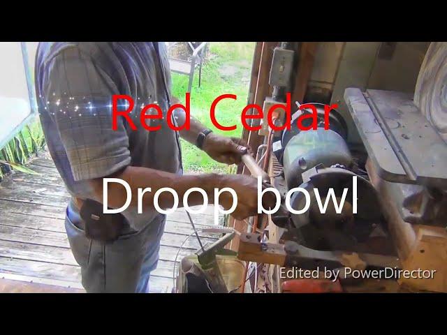 Red Cedar droop bowl in the worlds smallest shop a catamaran