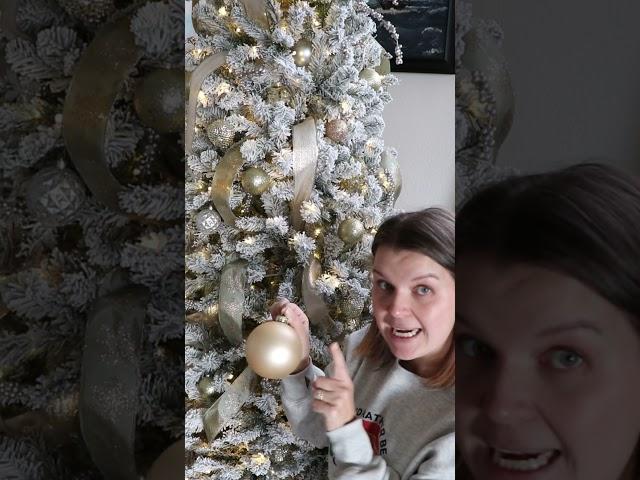 Fill gaps in your tree with a few large ornaments #christmastree #holidaywithyoutube