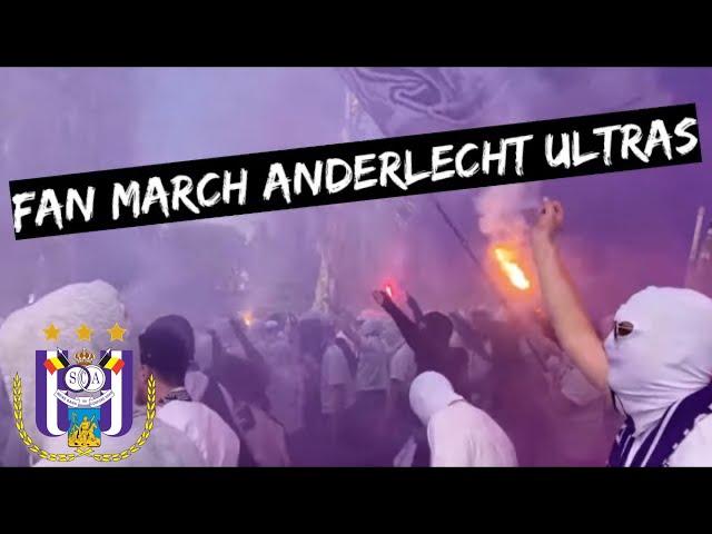 ULTRAS ANDERLECHT FAN MARCH! KAA GENT VS RSC ANDERLECHT!! CUPFINAL!