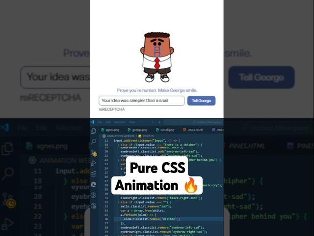 Make George Smile CAPTCHA CSS Animation