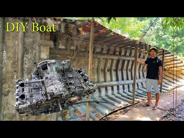 Making super boats at home | Building scrap engine yachts