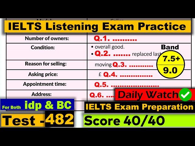 IELTS Listening Practice Test 2024 with Answers [Real Exam - 482 ]