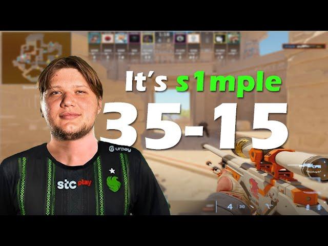 s1mple (35-15) CARRY VS LVL10 FACEIT on anubis (CS2 POV)