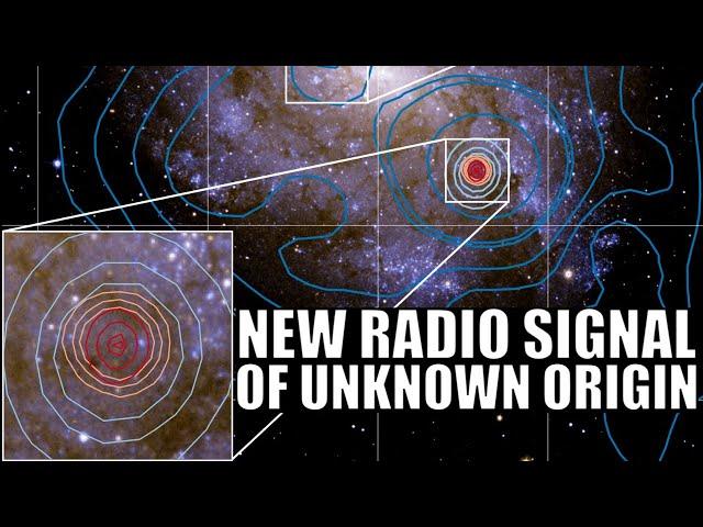 Radio Signal of Unknown Origin Discovered in a Nearby Galaxy NGC 2082