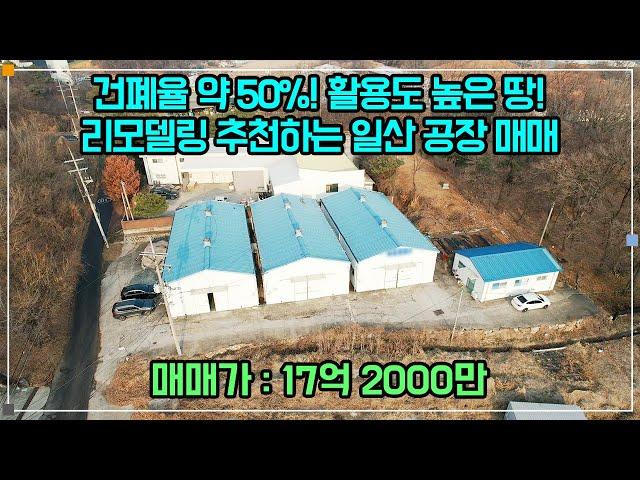 일산 공장 매매 - 건폐율 약 50%! 활용도 높은 땅! 리모델링 강추하는 소규모 공장 매매