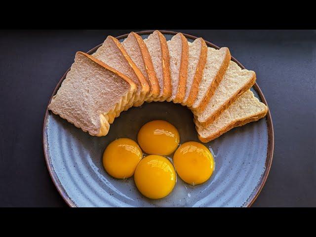 Just Bread & Eggs Better than Pizza! Healthy Breakfast ideas. 5 Minutes Simple Recipes.