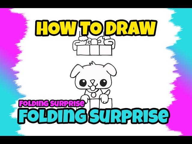 How To Draw A Puppy Present Folding Surprise | Enjoy Drawing Art