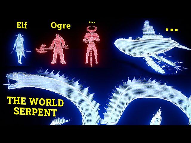 Norse Mythology MONSTERS Size Comparison [3D Hologram]