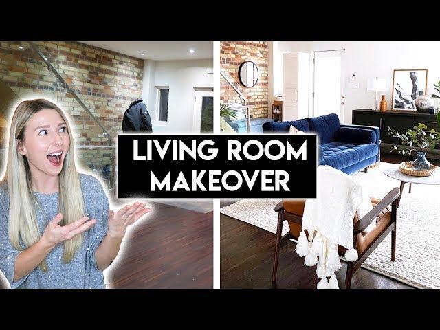 LIVING ROOM + ENTRYWAY MAKEOVER | MID CENTURY MODERN TRANSFORMATION