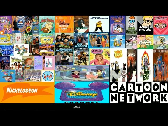 Nick Disney Chanel and cartoon network evolutión 1977 - 2021