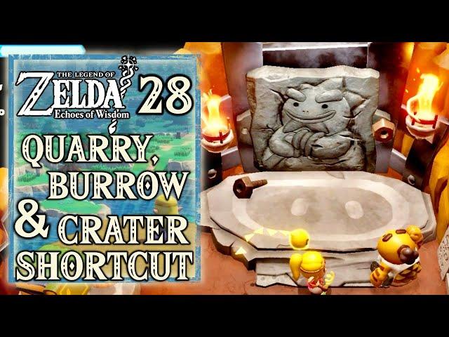 Zelda Echoes of Wisdom - Rock-Roast Quarry, Lizalfos Burrow & Crater Shortcut - Walkthrough Part 28