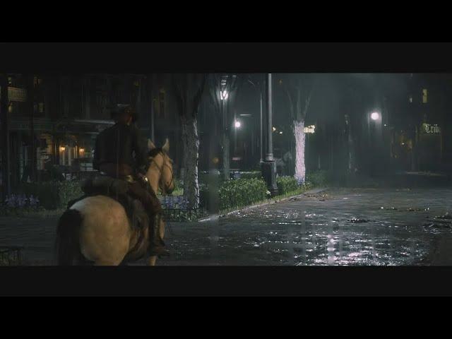 A stormy night in Saint Denis | Thunderstorm Ambience | RDR2 ASMR