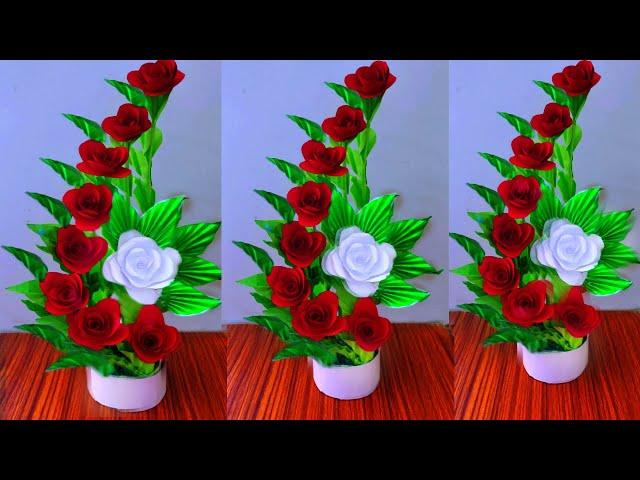 beautiful flower bouquet making with paper / diy flower bouquet