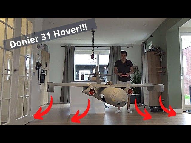 Dornier Do 31 Rc Model | The Insane Vertical Take-off in Livingroom with 11 EDF's Installed!!!
