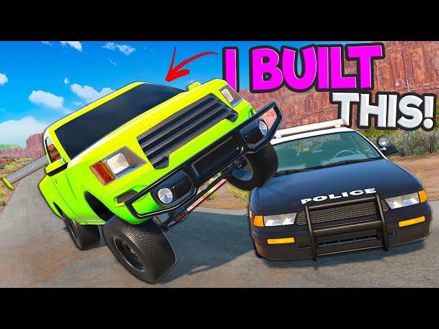 I Built the BEST Off-Road Truck for Police Chases in BeamNG Drive!