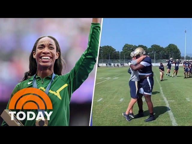 See Thea LaFond’s brother learn she won first gold for Dominica