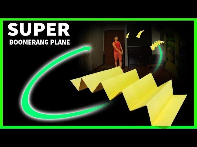 Super paper boomerang airplane | Cách gấp máy bay boomerang siêu lạ | boomerang plane king