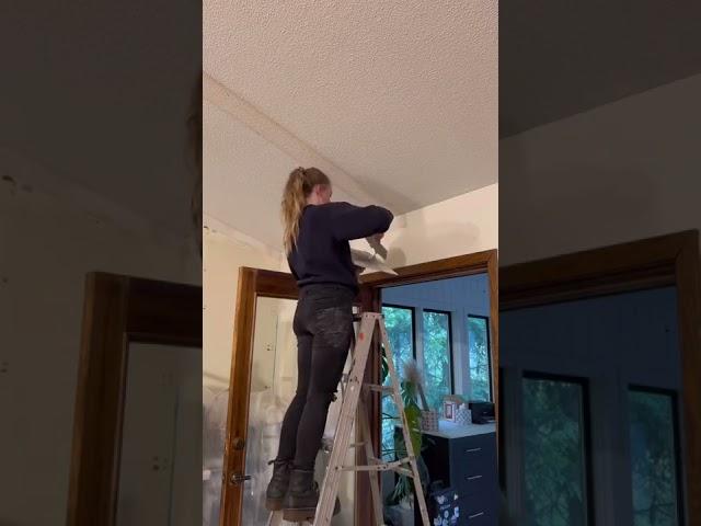 Renovating our 1970's Kitchen Part 7 | Painting our Ceiling | Sway + Sarah Build
