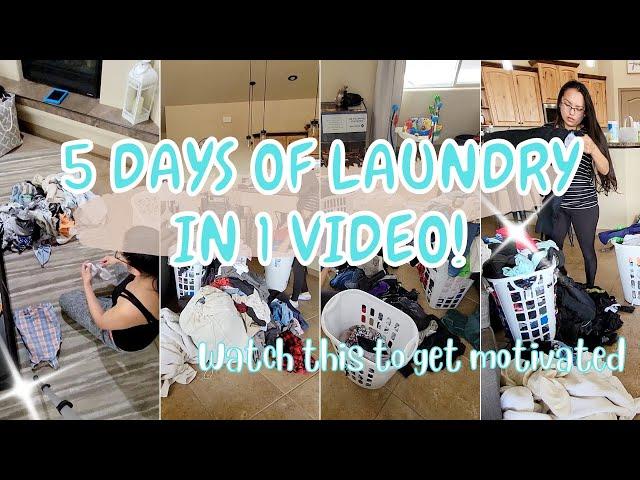 *EXTREME* LAUNDRY MOTIVATION || DOING LAUNDRY FOR A FAMILY OF 6 || IT TOOK ME 5 DAYS!!!