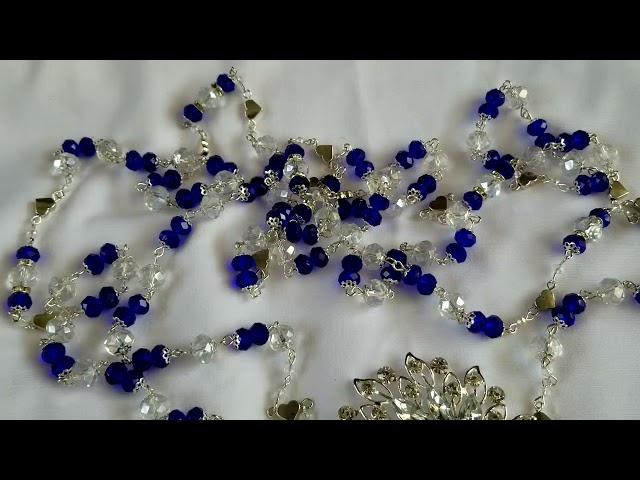 Greenprints.Ph - Wedding Cord Full crystal in Royal Blue motiff